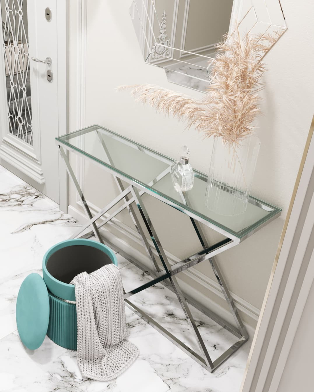 Консоль ИНСИГНИЯ 115*30 серебро