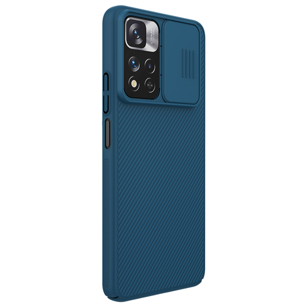 ✓ Чехол синего цвета для Xiaomi Redmi Note 11 Pro (Китай), 11 Pro+ 5G,  Xiaomi 11i (India) от Nillkin серии CamShield Case с защитной крышкой для  задней камеры - купить по отличной