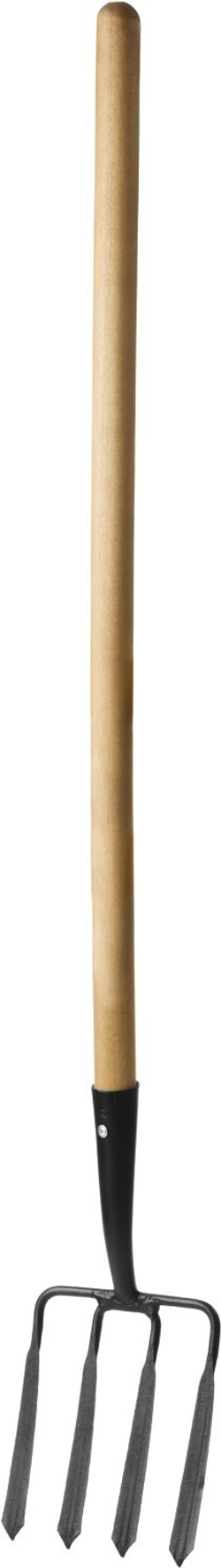 GRINDA 180 х 220 х 1300 мм, четырёхрогие, кованные зубья, антикор. покрытие, деревянный черенок высш. сорт, вилы копальные кованые (39722)