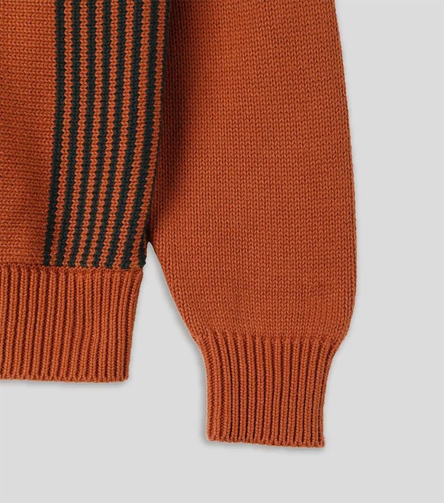 Zip Polo Striped Knit Sweater – купить за 13495Р | ОКТЯБРЬ