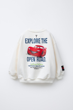 ZARA ХУДИ С ПРИНТОМ «МОЛНИЯ» ©, ЭКРЮ