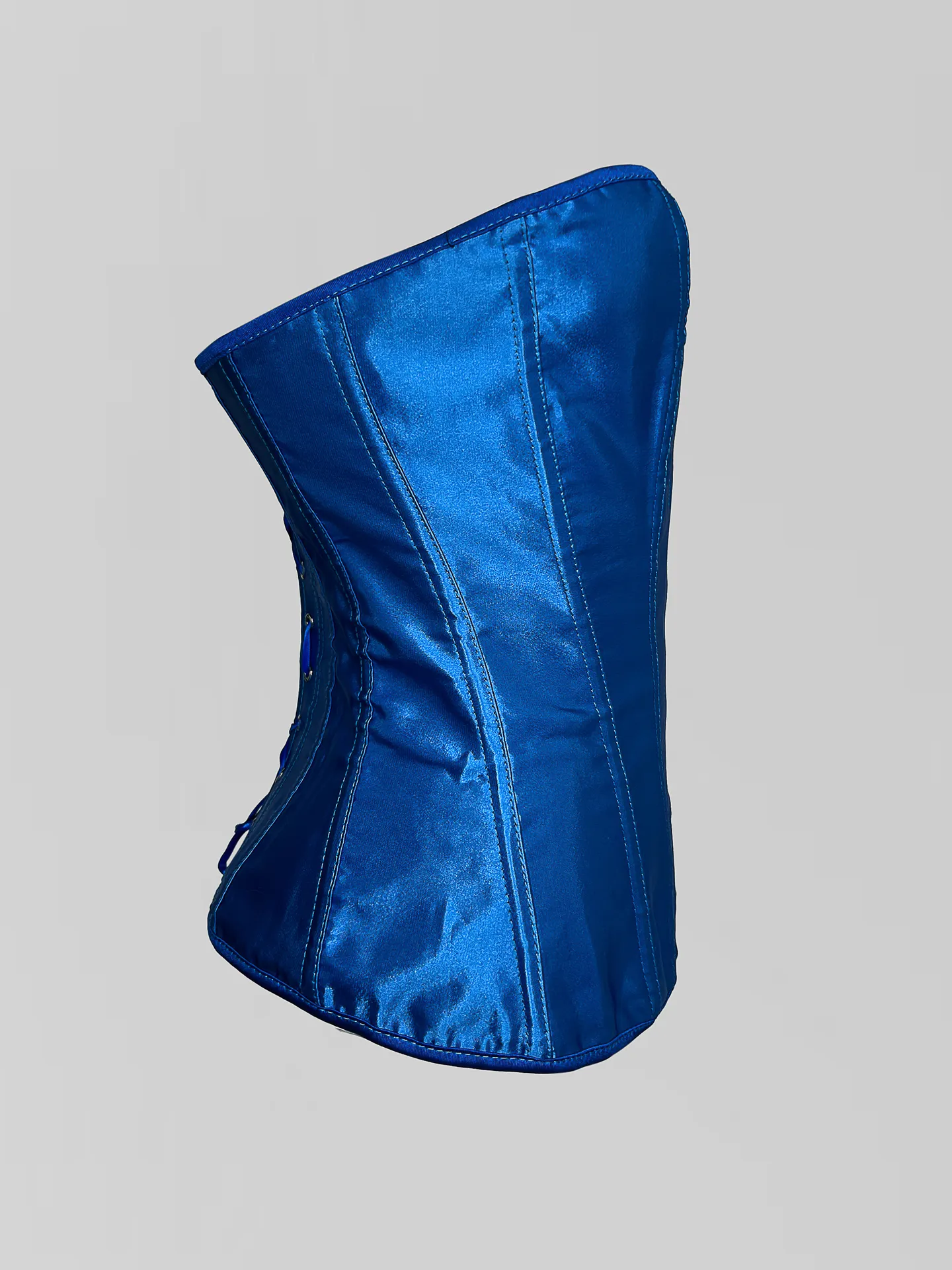 Корсет атласный на шнуровке сзади и застежкой спереди