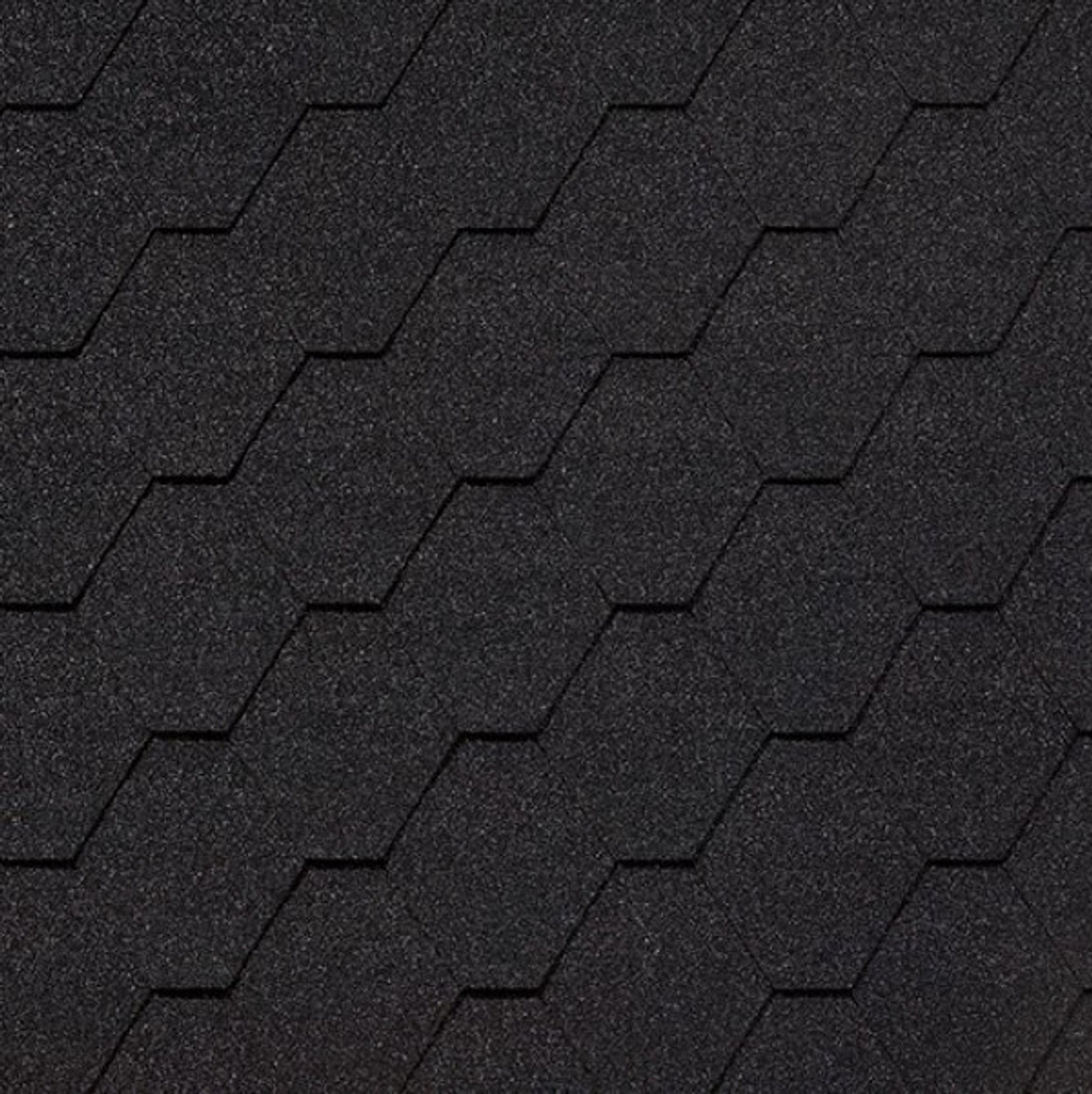 Черепица гибкая Roofshield Фемили Эко Лайт Стандарт FL-S-15 графитно-черная