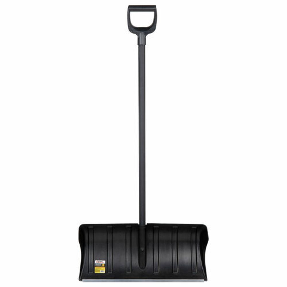 Лопата снеговая 60х30 см "СКРЕПЕРОК" ребра жесткости, алюминиевая планка, черенок с V-образной ручкой, ГРАНДМАСТЕР, 700333