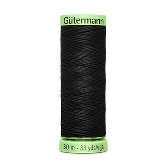 Нить Top Stitch 30/30 м для декоративной отстрочки, Gutermann, 000 черный
