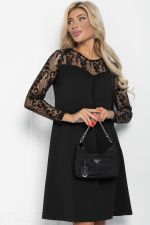 Платье Кружевная нежность (черное) П11398 LT Collection