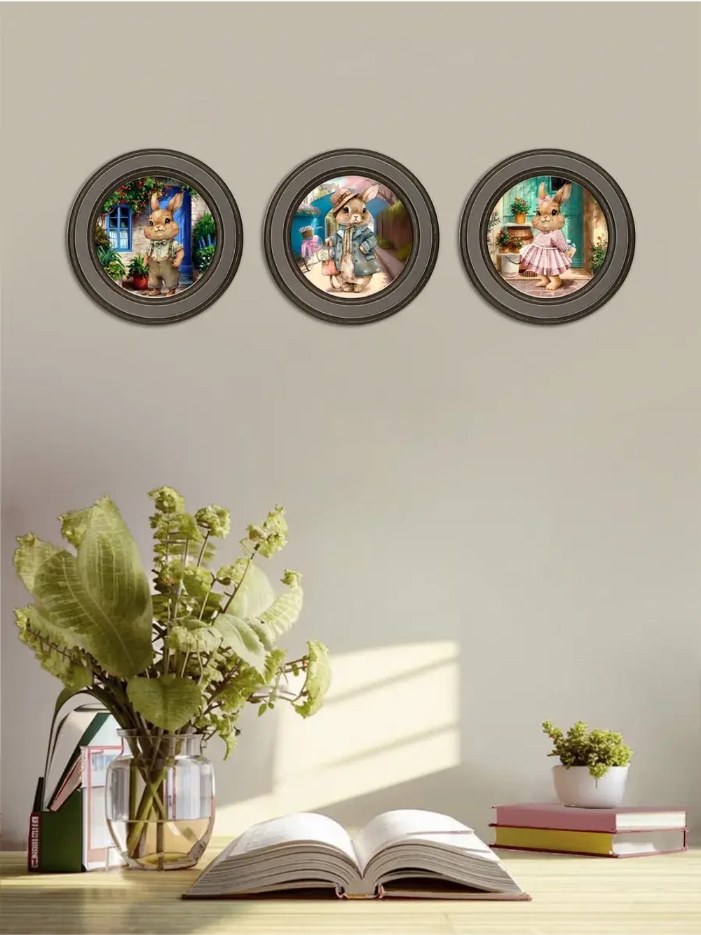 Картины на стену интерьерная на холсте 3 шт 17.5 см