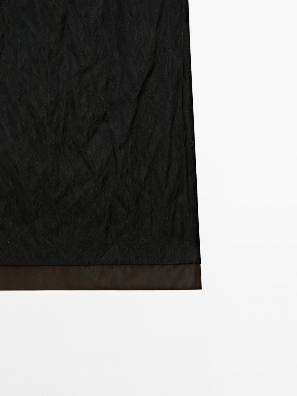 Massimo Dutti Двухслойная юбка из рельефной ткани, черный