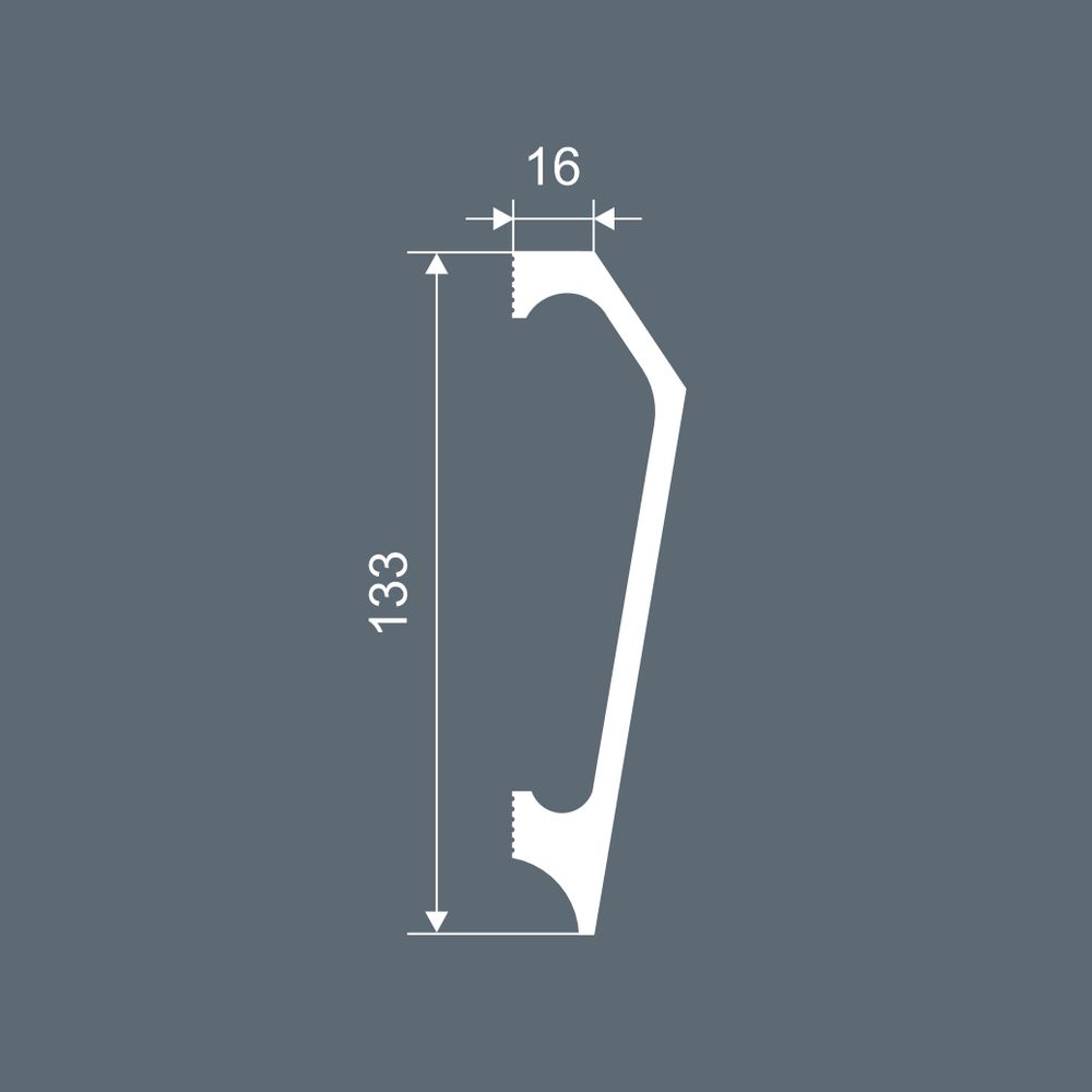 Плинтус Ecopolymer, 133x16 мм