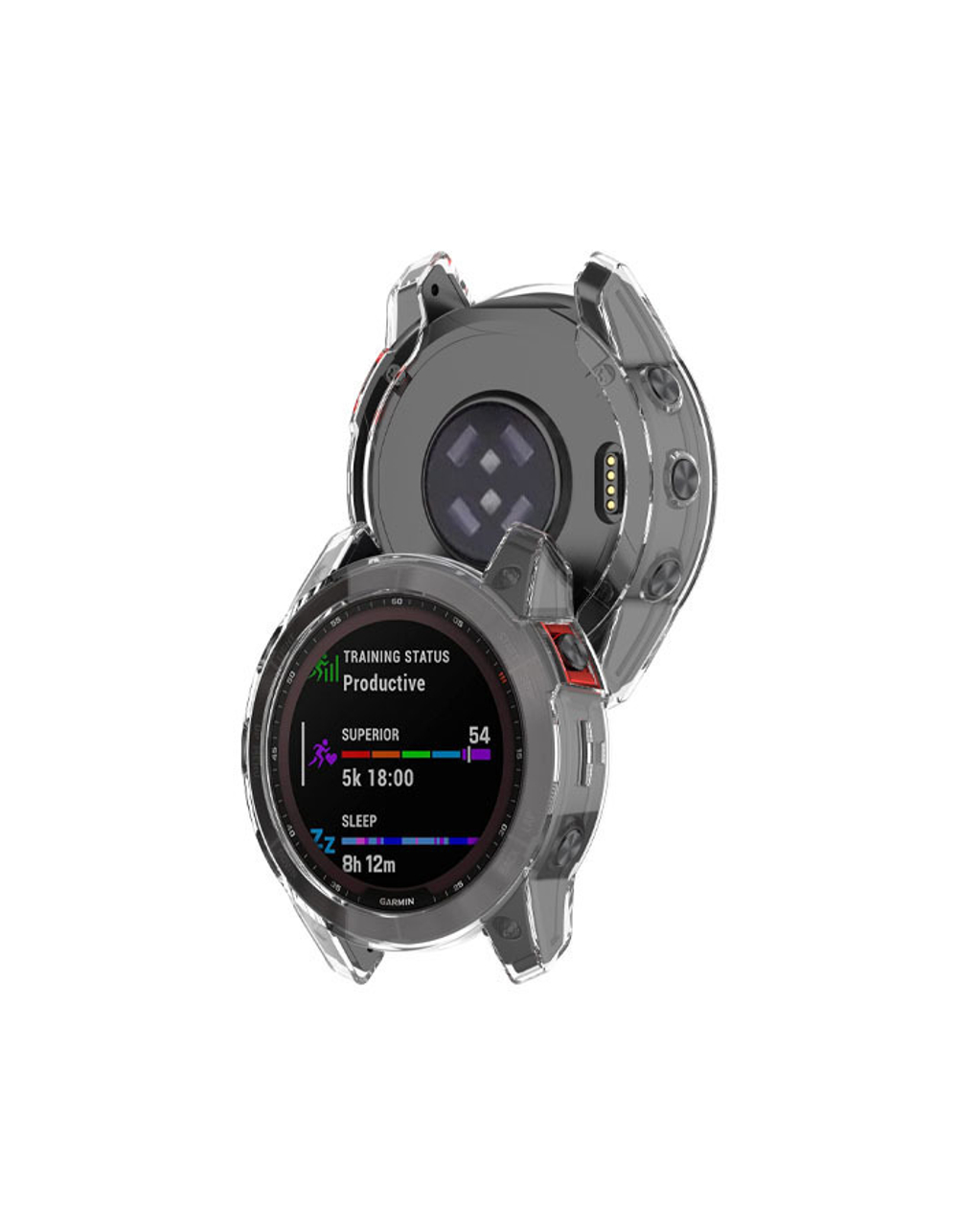 Защитный бампер чехол для часов Garmin Fenix 7, Epix Gen 2 47 mm материал TPU (Прозрачный)