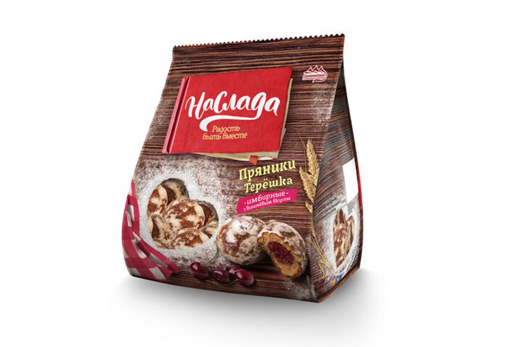 Пряники Сажинский Наслада Терёшка Имбирные с вишнёвым вкусом 380 г