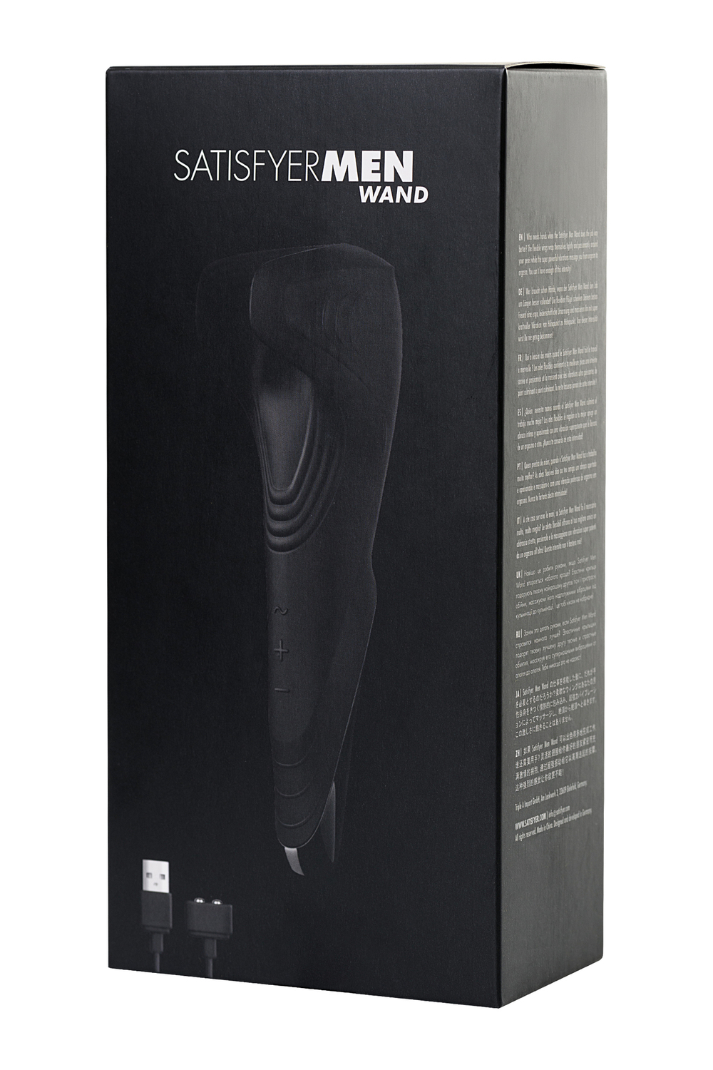 Мастурбатор нереалистичный Satisfyer Men Wand , силикон, чёрный, 20 см.