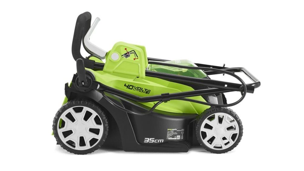 Аккумуляторная газонокосилка Greenworks G40LM35K2, 2501907UA,40v, 35 см, АКБ 2 А·ч и ЗУ