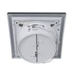 Сверхтонкий вентилятор для ванн ММ 100 квадратный 60 м³/час с обратным клапаном серый