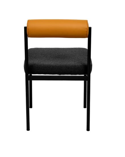 Стул Torn с мягким сиденьем темно-серый букле