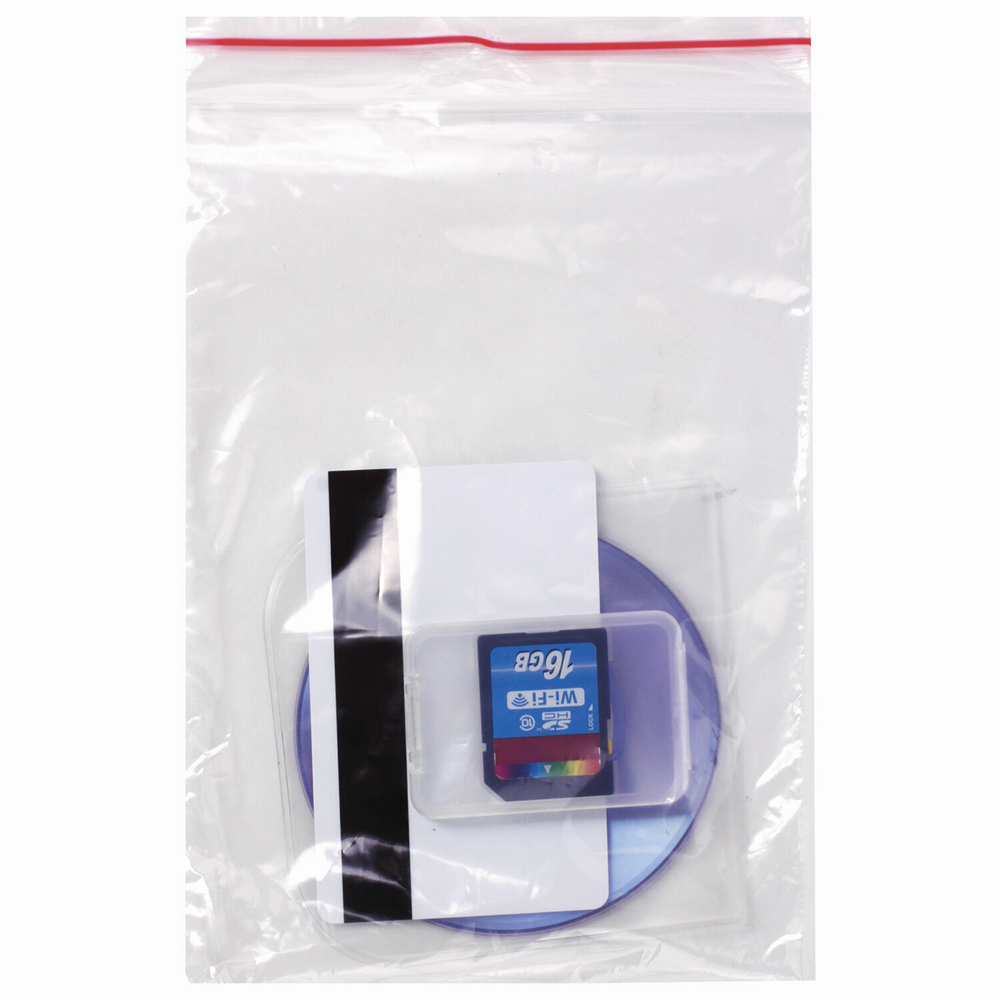 Пакеты с замком ZIP LOCK "зиплок" комплект 100 шт. 120х170 мм ПВД толщина 35 микрон BRAUBERG (10 штук в упаковке)