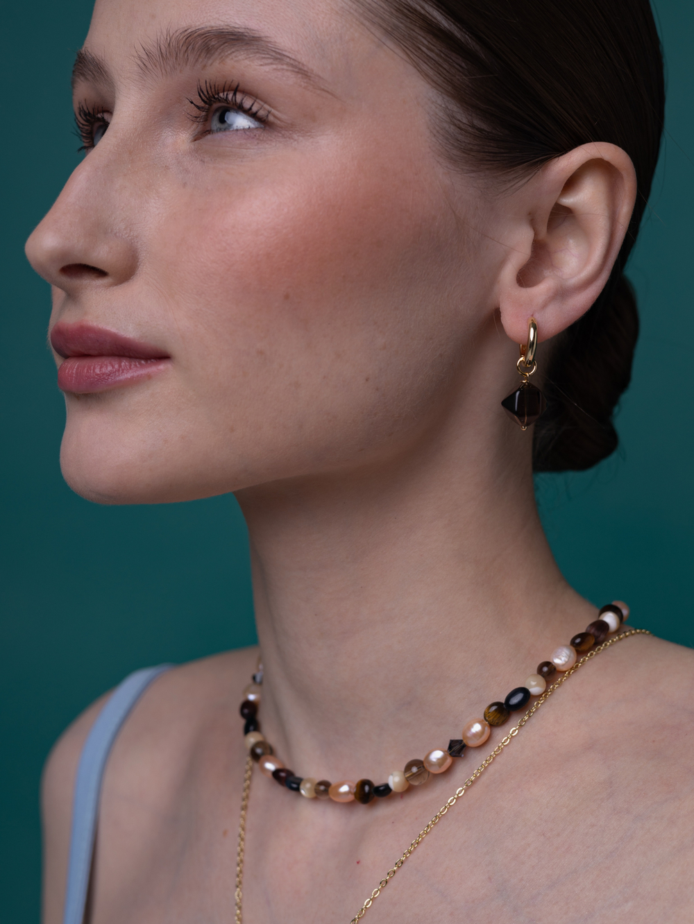 Серьги Дымчатый кварц (раух топаз)