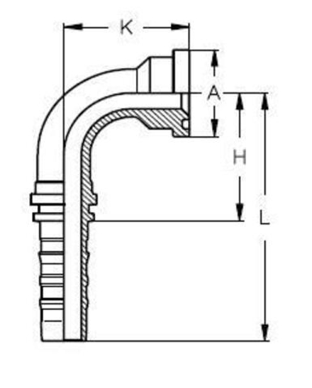 Фитинг DN 25 SFL 1.1/2 60.4 (90) CS