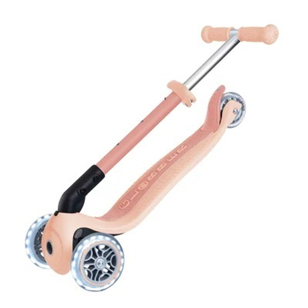 Самокат Globber Junior Foldable Lights Ecologic оранжевый