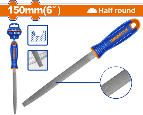 Напильник полукруглый 150 мм (10/60) WADFOW WFE7826