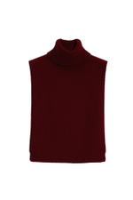 Манишка из кашемира с мериносом цвета бордо ПРЕДЗАКАЗ