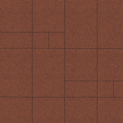 Тротуарная плитка ГРАНДО - Гранит Красный, комплект из 4 видов плит