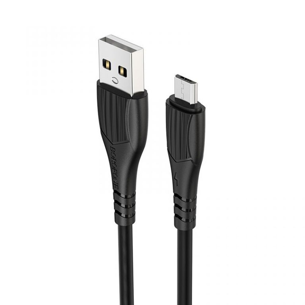 Кабель Borofone BX37 USB-microUSB 2.4A 1м PVC Black