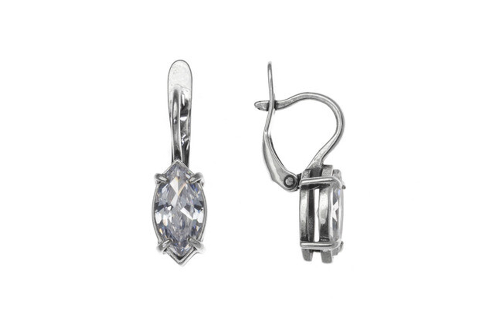 "Джоди" серьги в серебряном покрытии из коллекции "Санксрит" от Jenavi с английским замком