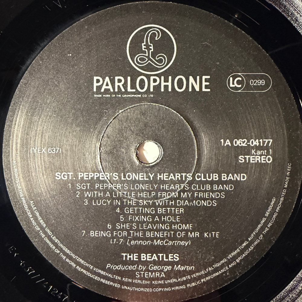 The Beatles ‎– Sgt. Pepper's Lonely Hearts Club Band (Голландия 1987г.)Т