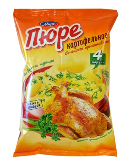 Картофельное пюре "Мира" со вкусом курицы 100г. Машпищепрод