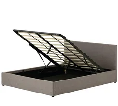 Кровать c подъемным механизмом Nahiri 160x200 см, серая