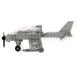 Конструктор блочный Аусини Армия, "Самолёт-разведчик" 60эл коробка 22202