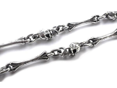 Цепь из серебра с черепами Royal Skull AZN-013.