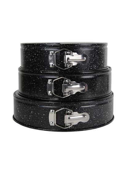 Набор разъемных форм для выпечки 3 шт. Kamille KM-6031 (d24/26/28х6,5 см) из углеродистой стали