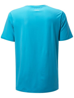 Мужская теннисная футболка K-Swiss Tac Hypercourt Shield Crew M - scuba blue