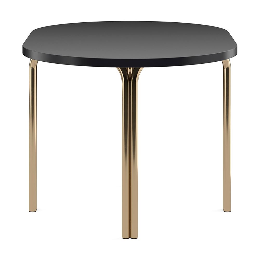Столик кофейный Ror, 75х50 см, латунь/черный