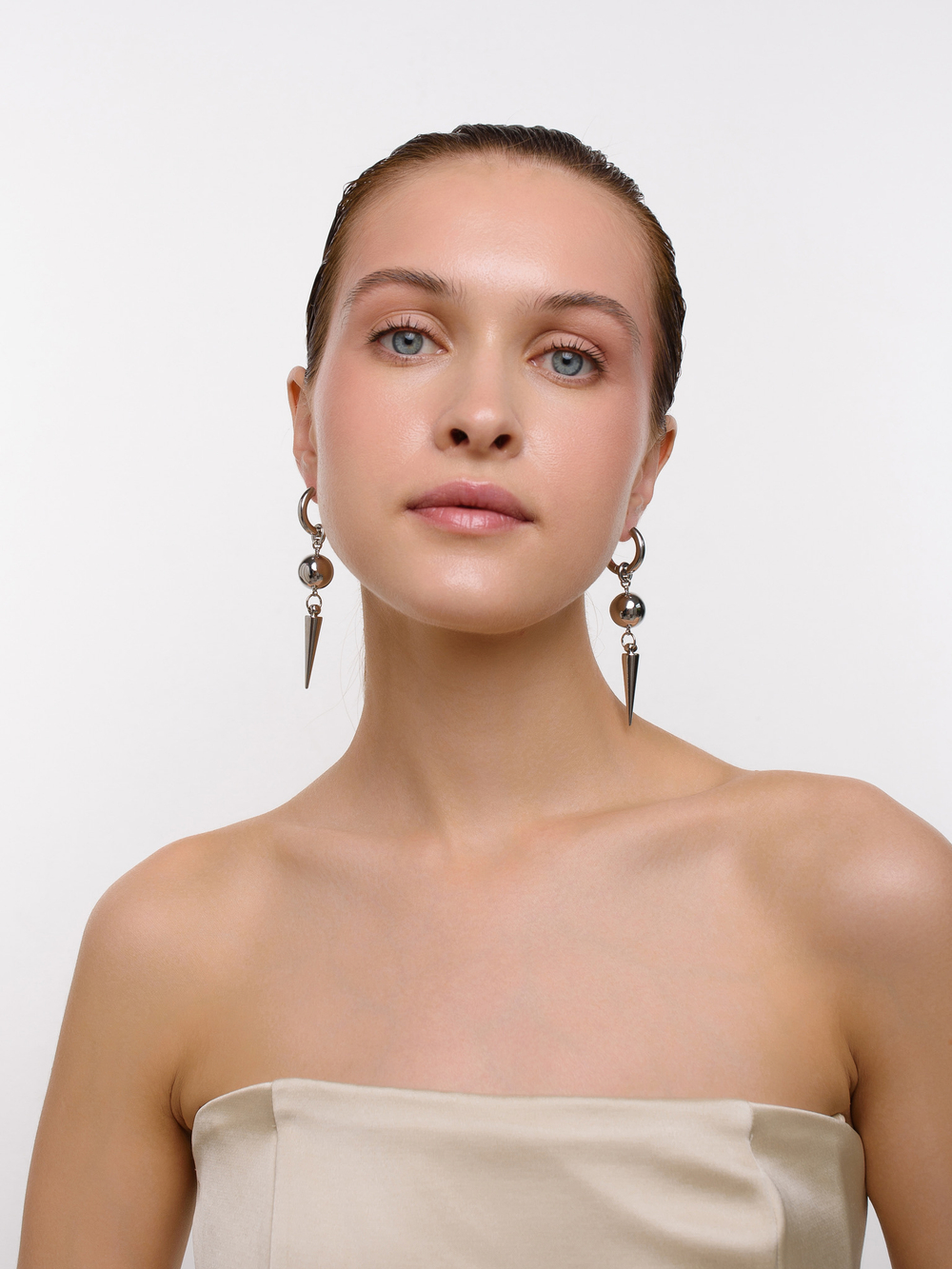 Серьги "Thorn and Ball" Silver