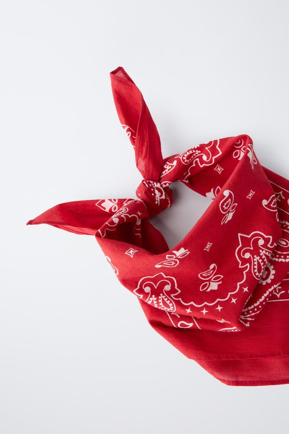 ZARA БАНДАНА С ПРИНТОМ, КРАСНЫЙ