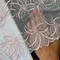 Вышивка на сетке белая/пыльно-розовый 20 см