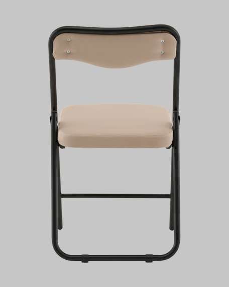 Стул складной Джонни велюр велютто бежевый каркас черный матовый
