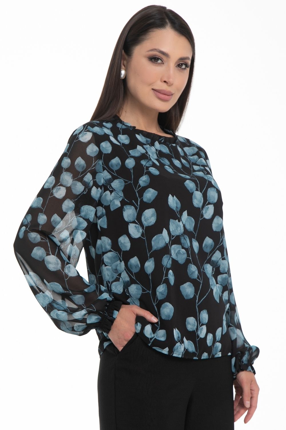 Блуза Волшебный шифон (люблю чёрный) Diolche