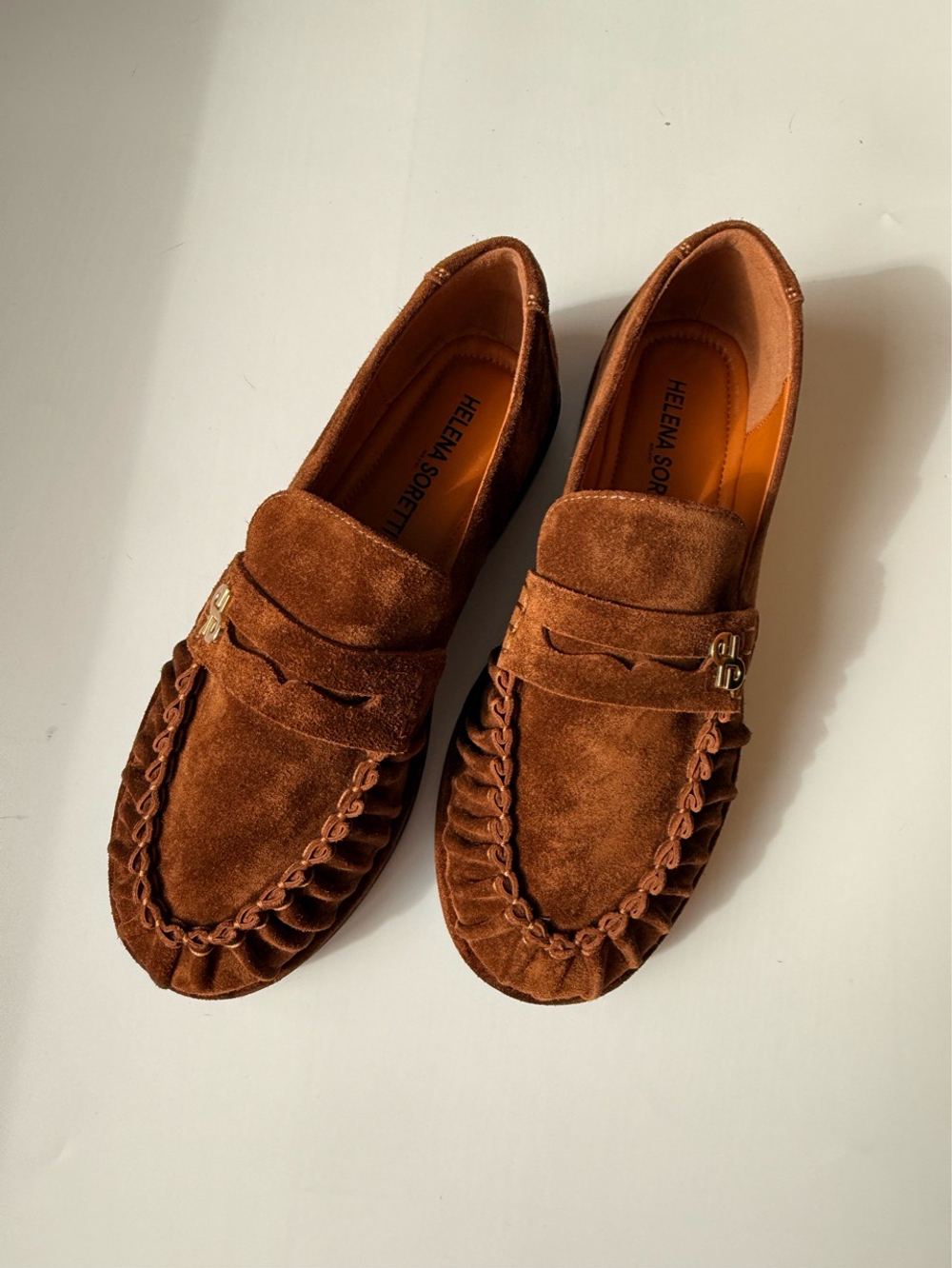 Лоферы GIOVANNA в карамельно-рыжем цвете