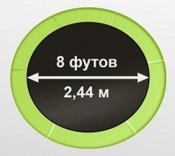 ARLAND Батут 8FT с внешней страховочной сеткой и лестницей (Light green)