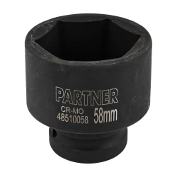 Головка ударная глубокая, 58мм (6гр) 1'' Partner PA-48510058
