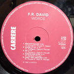 F.R. David / Words (LP)