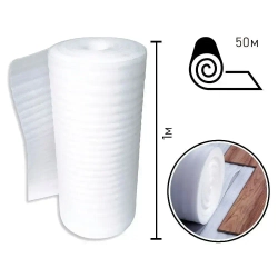 Подложка под ламинат, паркет, линолеум, вспененная толщина 3 мм, 50 м в рулоне