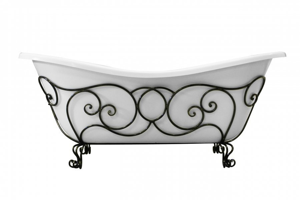 Кованая подставка для ванн Эстет "Бостон" 180х74 Патина, ФР-00000719