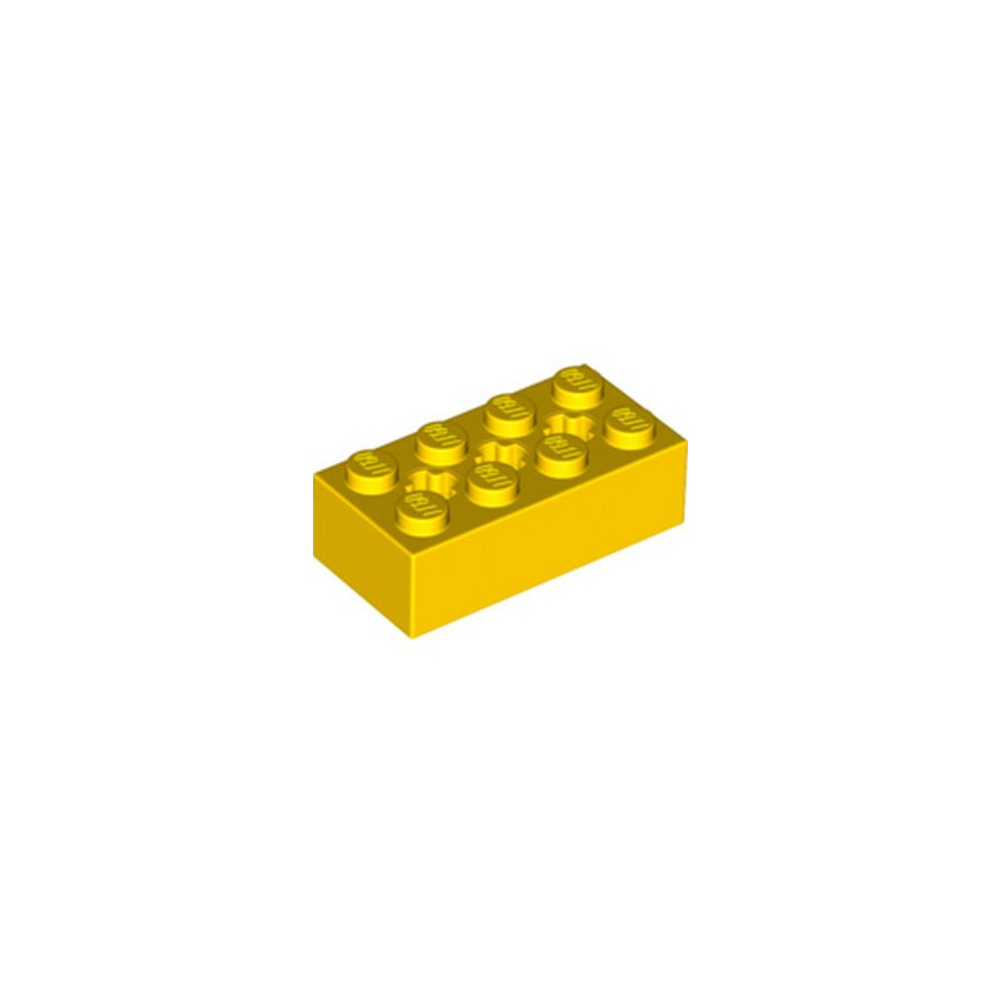 Lego Кирпич 2x4 с 3 отверстиями для оси (желтый) 39789 / 6244914