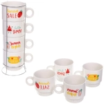 Набор кружек на стойке 280мл «Летние фрукты»