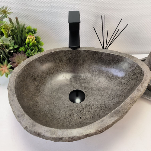 Раковина из речного камня RS-63329 (50*39*16) 0122
